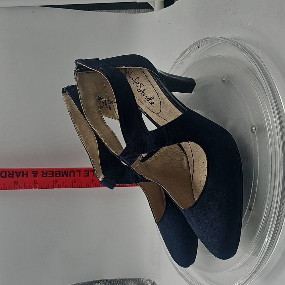 K Life Stride Women's Navy Blue Heels Sz 5m - Picture 5 of 12